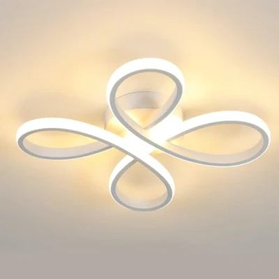 Imagen de Comely Plafon LED Techo Moderna, Lámpara de 30W 3400LM, Iluminación Acrílico con Forma Flor para Dormitorio, Sala Estar, Comedor, Luz Cálida 3000K, 30cm, Blanco