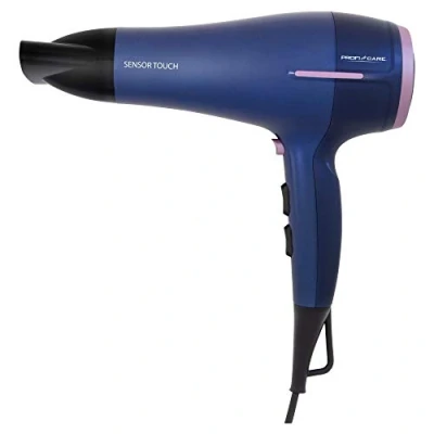 Imagen de ProfiCare Profi Haartrockner PC HTD 3030, inkl. professionellem Volumen Diffusor, 3 Temperatur /Leistungsstufen, 2 Gebläsestufen, Sensor Touch Bedienung, Ionisierungsfunktion 330300 Blau/Schwarz/Rosa