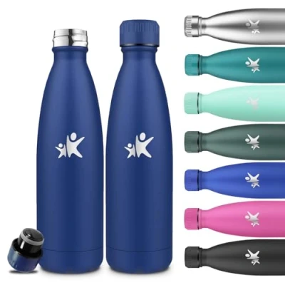Imagen de Grsta Botella Agua Acero Inoxidable, Termica 750ml, A Prueba de Fugas, Cantimplora sin Bpa, Mantiene 24H Frio/12H Calor, Gym, para la Oficina, Cámping, Cafetería, Deportes, Viajar