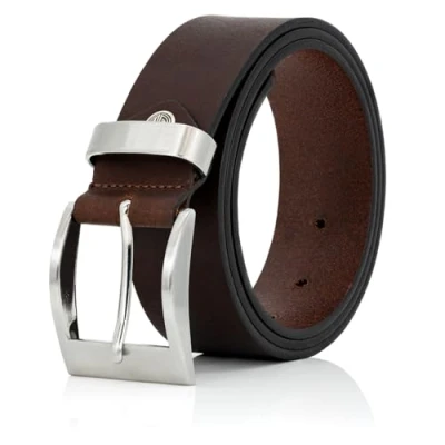 Imagen de Lindenmann Cinturón de cuero hombre/cinturón para hombre mann, xxl, marrón, 3934, tamaño/tamaño: 125