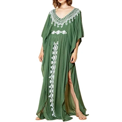 Imagen de YouKD Vestido Largo de Kaftan Verano para Mujer Traje Baño Bohemio Batas Playa