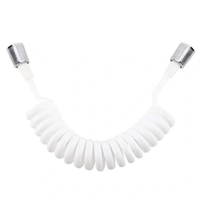 Imagen de 2 m Flexible Manguera de Ducha Telescópica ABS Reemplazo Primavera para el Baño Mano Cabeza Inodoro Bidé Pulverizador (White)