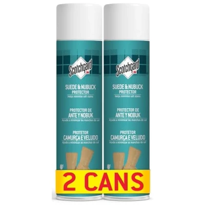 Imagen de Scotchgard Protector de Ante y Nobuck, 2 Botes x 400 ml Spray Repelente al Agua, Minimiza las Manchas Sal Para Botas, Zapatos, Abrigos, Guantes Más