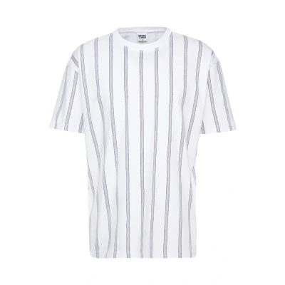 Imagen de Urban Classics Heavy Oversized Stripe TEE Camiseta estampada, Hombre, Talla: Small, White/navy