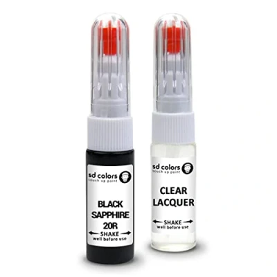 Imagen de SD COLORS SAPPHIRE 20R negro compatible con OPEL/VAUXHALL Kit de reparación bolígrafo pintura retoque 20 ML para escobillas arañazos código color (pintura+laca)