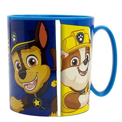 Imagen de Taza infantil de plástico reutilizable para microondas 390 ML La Patrulla Canina