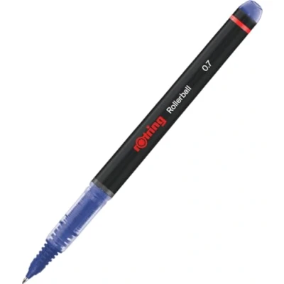 Imagen de Rotring bolígrafo Rollerball punta fina (0 7 mm) para una escritura limpia tinta azul 12 unidades