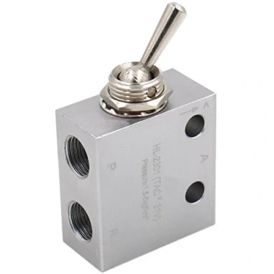 Imagen de Heschen Válvula de interruptor perilla neumática HL 2301 PT1/8 3 vías 2 posiciones Normalmente cerrado