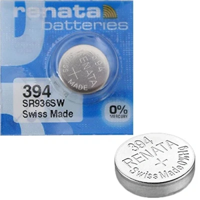 Imagen de 2 pilas Renata para reloj de pulsera, fabricación suiza, dióxido plata, sin mercurio, 1,55 V, larga vida útil