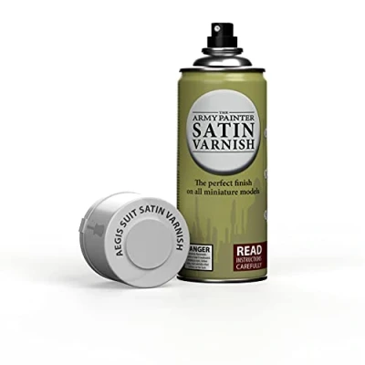 Imagen de The Army Painter, Colour Primer Aegis Suit Satin Varnish, 400 ml Pintura Modelismo Spray Barniz Satinado Imprimacion Plastico Miniaturas para Warhammer Figuras y D&amp;D Miniatures