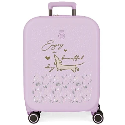 Imagen de Enso Beautiful day Maleta de cabina Morado 40x55x20 cms Rígida ABS Cierre TSA integrado 37L 3,22 kgs 4 Ruedas dobles Equipaje Mano