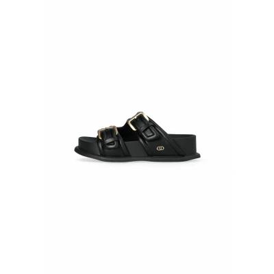 Imagen de LIU JO Loren 09 Sandalias planas, Mujer, Talla: 38, Black Zapatos