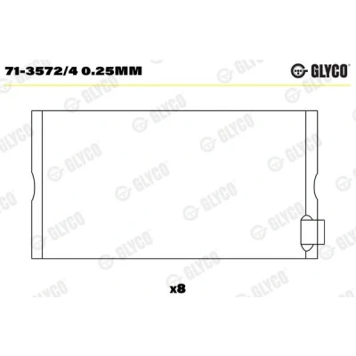 Imagen de GLYCO 71 3572/4 0.25mm Casquillos de Biela