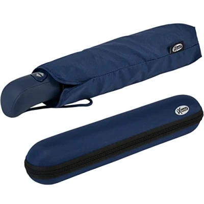 Imagen de iX brella First Class Paraguas con estuche, sólido y resistente a tormentas, 97 cm