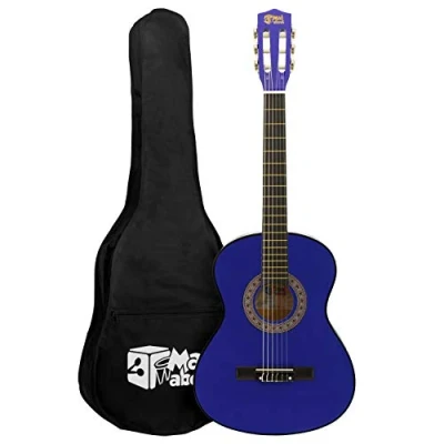 Imagen de Mad Acerca de MA CG07 1/2 tamaño juego guitarra clásica con estuche, correa para el hombro, púa y cuerdas azul