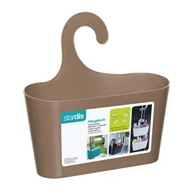 Imagen de stardis Cesta de ducha con gancho para colgar, estantería ducha, baño, estante colgante, color gris