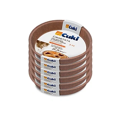 Imagen de Cuki Recipientes de papel horno antiadherentes para tartas 20,6 cm diámetro x 2,8 altura 6 paquetes 3 unidades (281004)