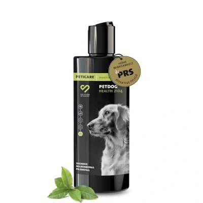 Imagen de Peticare Perro Champu contra Picor, Anti Pulgas y Acaros Tratamiento para Parasitos Repelente, Detiene Picores Fuerte, Shampoo, Ingredientes eficaces petDog Health 2104