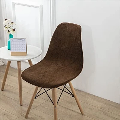 Imagen de Highdi Fundas para Sillas de Comedor Escandinavo, 1/2/4/6 Piezas Funda Terciopelo Estilo Nórdico Cubierta Protectora Sin Brazos Cocina Oficina (Marrón,6 Piezas)