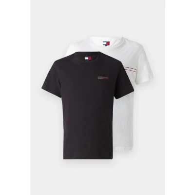 Imagen de Tommy Jeans SLIM MIX 2 PACK Camiseta básica, Hombre, Talla: 46, Ecru/black
