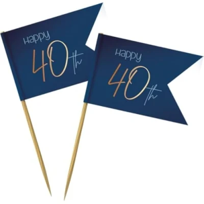 Imagen de Folat Recogedores de Fiesta Elegante Verdadera azul Años 36 piezas, color, Número 40 (66840)