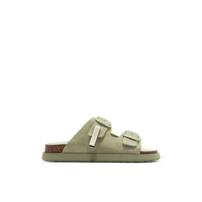Imagen de D.Franklin Sandalias Vibe Mujer Cierre Hebilla Color Caqui deportivas planas cómodas para verano Talla (40) Modelo Buckle