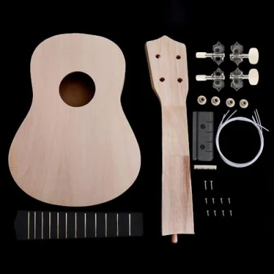 Imagen de OriGlam kit de ukelele 21 pulgadas, haz tu propio bricolaje soprano Hawaii, hawaiano