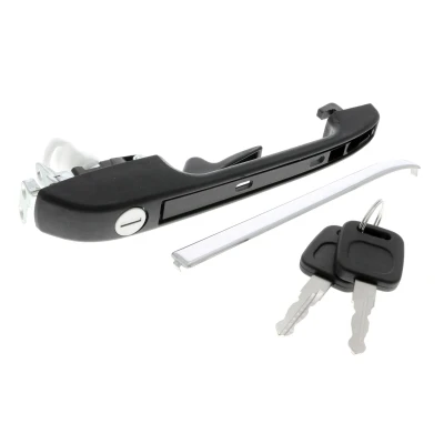 Imagen de VAICO V10 6152 Manecilla de Puerta Delante, izquierda con cilindro cierre, llave negro Original calidad