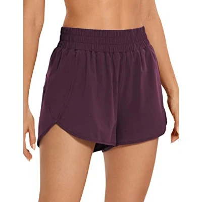 Imagen de CRZ YOGA Shorts de Running con Delfines Cintura Alta para Mujer Violeta Claro 42