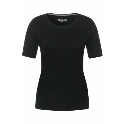 Imagen de Cecil 311780 Lena Camiseta, Negro (Black 10001), XL para Mujer