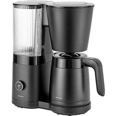 Imagen de ZWILLING ENFINIGY Cafetera de filtro con jarra térmica 1,25l, calentador, para 10 tazas, Función blooming, Acero inoxidable, Negro