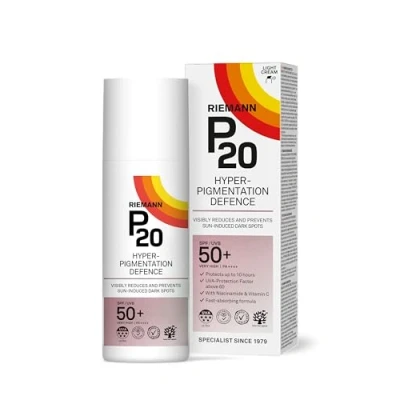 Imagen de P20 ® Hyperpigmentation Defence SPF 50+ Reduce y previene las manchas oscuras causadas por el sol Protección prevención contra envejecimiento prematuro 50 grs