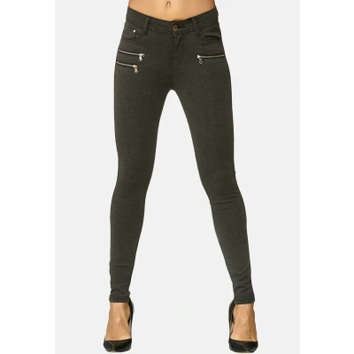 Imagen de Elara Pantalones Elásticos de Mujer Skinny Fit Jegging Chunkyrayan Gris Oscuro H86 6 Dk.Grey 48 (4XL)