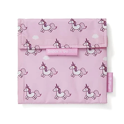Imagen de Roll&#039;eat ® Porta Sandwich Reutilizable, Bolsa Ecológica sin BPA, Bocadillo Unicornio Snack&#039;n&#039;Go Duo Animals