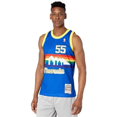 Imagen de Mitchell &amp; Ness Dikembe Mutombo #55 Denver Nuggets NBA Swingman