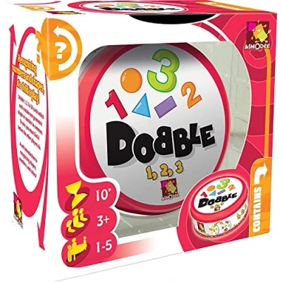 Imagen de Asmodee , Dobble 1, 2, 3, Card Game, Ages 6+, 2 8 Players, 15 Minutes Playing Time