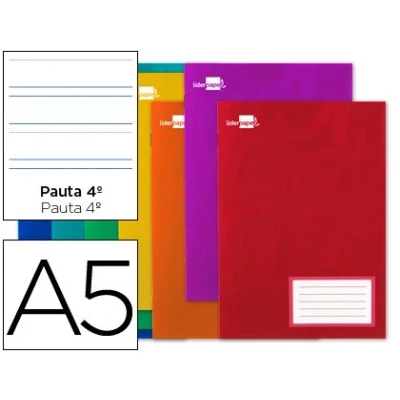 Imagen de Libreta liderpapel smart a5 32 hojas 60g/m2cuadro pauta 4ª 3.5mm con margen