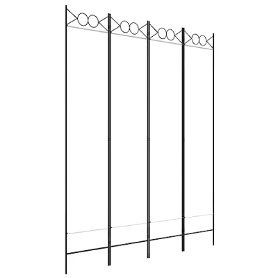 Imagen de vidaXL Biombo Divisor de 4 Paneles Separador Decoración Habitación Dormitorio Oficina Pantalla Privacidad Pared Plegable Tela Blanco