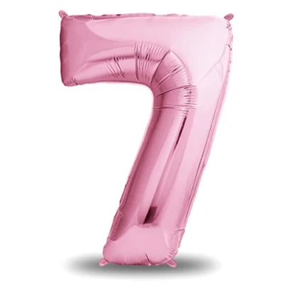 Imagen de envami® Globos de Cumpleãnos 7 101 CM Globo Años Numero Decoracion Cumpleaños Niñas Numeros Gigantes para Fiestas Vuelan con Helio, Rosas