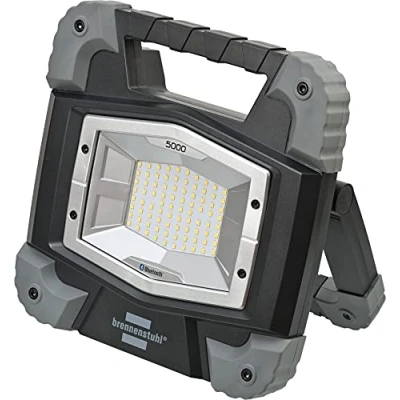 Imagen de Brennenstuhl Foco de trabajo TORAN 5050 MB con control por Bluetooth/Foco LED construcción 50W para interior y exterior enchufe adicional (5700lm, app, cable RN 5m, IP54)