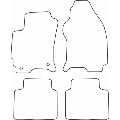 Imagen de AutoStyle TM FO522V Juego de alfombrillas suelo Terciopelo delante y detrás 4 negro FORD: MONDEO 3 Stufenheck, 3, Kombi