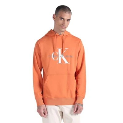 Imagen de Calvin Klein Jeans Seasonal Monologo Regular Hoodie J30j320805 Sudadera con Capucha, Naranja (Burnt Clay), S Hombre
