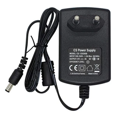 Imagen de Adaptador de fuente alimentación CA a CC 12 V, 3 A, conector 5,5 mm x 2,1 para cámara CCTV DVR tira luces led
