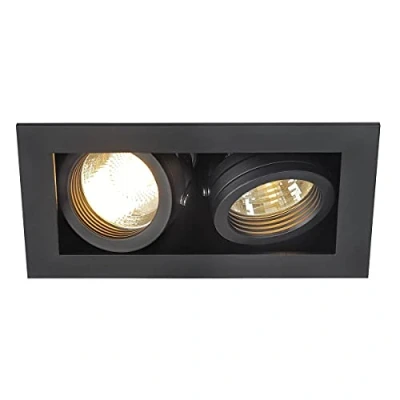 Imagen de Slv Negro KADUX 2 / Foco, luz de inundación, proyector Techo, luminaria empotrable led, iluminación Interior GU10 50W, 50 W