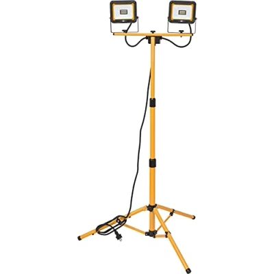 Imagen de Brennenstuhl Foco trabajo JARO 4050 T / 2x Focos LED de 20W con trípode telescópio (2x 1950lm, IP65, cable 2,5m, soporte del cable, altura ajustable hasta 160cm)