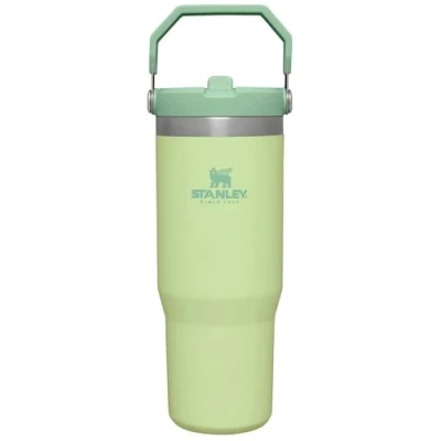 Imagen de Stanley IceFlow Vaso de acero inoxidable, botella agua aislada al vacío para el hogar, la oficina o automóvil, reutilizable, con popote, resistente a fugas, se puede volcar durante 12 horas