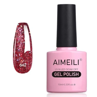 Imagen de AIMEILI Esmaltes Semipermanentes para uñas en Gel UV LED, de Pintauñas Permanente Semipermanente Soak Off (642) 10ml