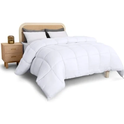 Imagen de Utopia Bedding 155 x 220 cm, edredón de Microfibra para Estar cómodo Todo el año, Extremadamente Suave (Blanco)