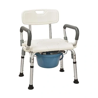 Imagen de Ddasam silla de Ducha inodoro Baño Altura Ajustable y wc para Personas Mayores Taburetes Ducha, Taburete Mujeres Embarazadas