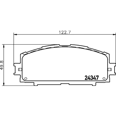 Imagen de HELLA 8DB 355 012 361 Juego de pastillas freno no preparado para indicador desgaste TOYOTA: Yaris III Hatchback, Corolla X Berlina